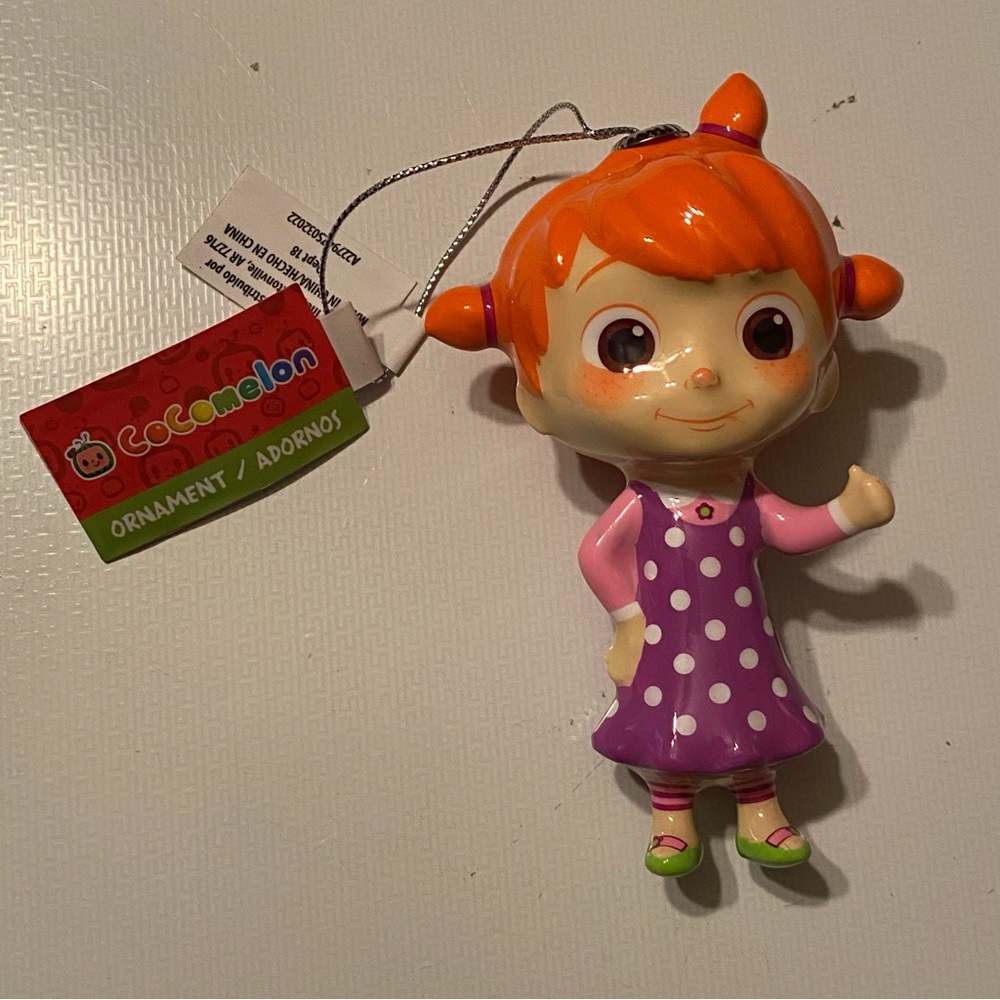 CocoMelon YoYo little girl Christmas Tree Decoupage Ornament New